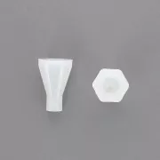 Moule silicone héxagone facetté pour réaliser des pendentifs en résine 36x23 mm x1
