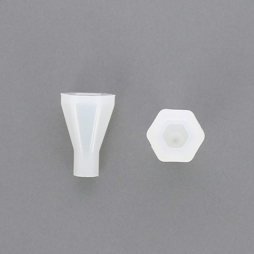 Moule silicone héxagone facetté pour réaliser des pendentifs en résine 36x23 mm x1