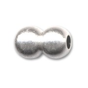 Fermoir aimanté boules pour cordon 3 mm Placage Argent fin vieilli x1