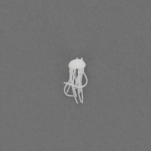 Méduse en plastique 11 mm pour accessoires et bijoux résine d'inclusion - Blanc x1
