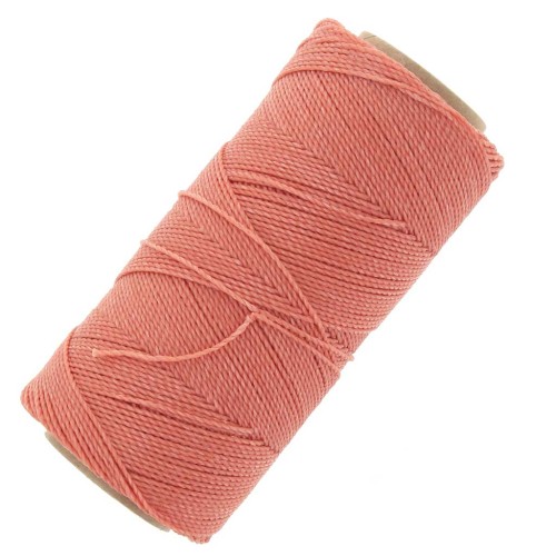 Bobine de fil ciré Linhasita pour micro macramé 1 mm - Corail (640) x168m