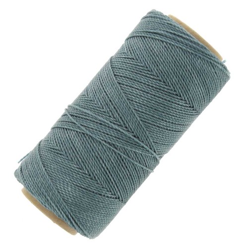Bobine de fil ciré Linhasita pour micro macramé 1 mm - Bleu gris (549) x168m