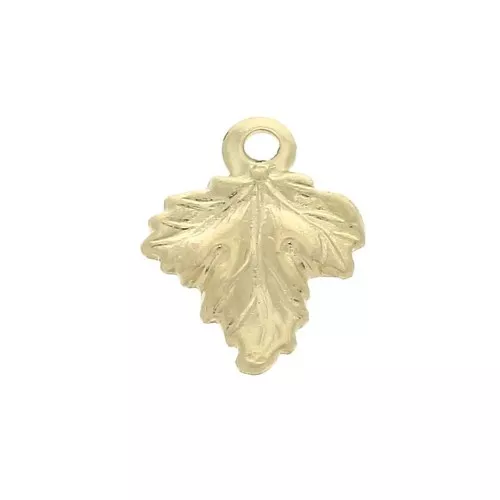 Breloque feuille de vigne 9.5x7.5 mm - Gold filled (or laminé) x1