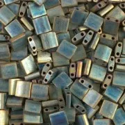 Miyuki Tila Beads 5x5x1.9 mm TL-2008 - Mat Metallic Patina Iris x10g