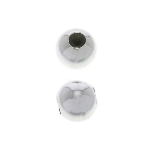 Stopper Bead 6 mm avec un trou de 2 mm en Argent 925 x1