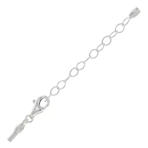 Fermoir mousqueton 11mm avec embout dévissable pour cordon 1.5mm - Argent 925 x1