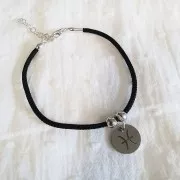 Fermoir mousqueton 11mm avec embout dévissable pour cordon 1.5mm - Argent 925 x1