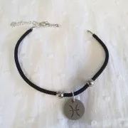 Fermoir mousqueton 11 mm avec embout dévissable pour cordon 2 mm en Argent 925 x1