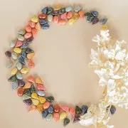 Perles en verre Samos® par Puca® 7x5 mm Opaque Rose Spotted x10g