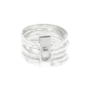 Bague semainier pour cabochon 4 mm - Taille 50 - Argent 925 x1|raw }}