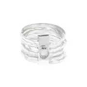 Bague semainier pour cabochon 4 mm - Taille 50 - Argent 925 x1