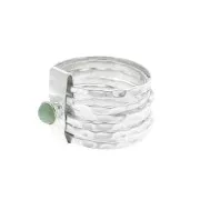 Bague semainier pour cabochon 4 mm - Taille 50 - Argent 925 x1