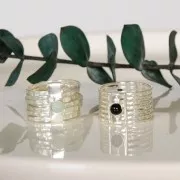 Bague semainier pour cabochon 4 mm - Taille 50 - Argent 925 x1