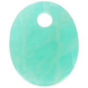 Sequin ovale 12x10 mm en pierre gemme - Amazonite x1