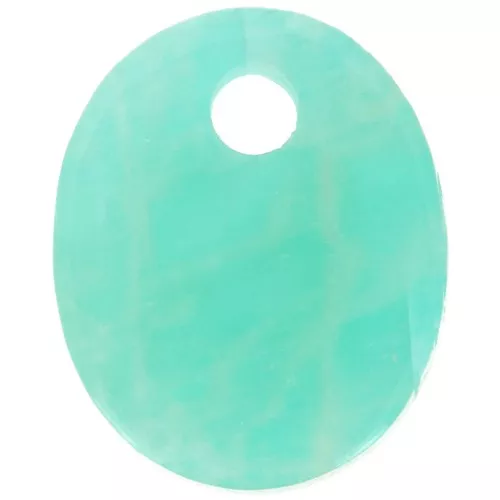 Sequin ovale 12x10 mm en pierre gemme - Amazonite x1