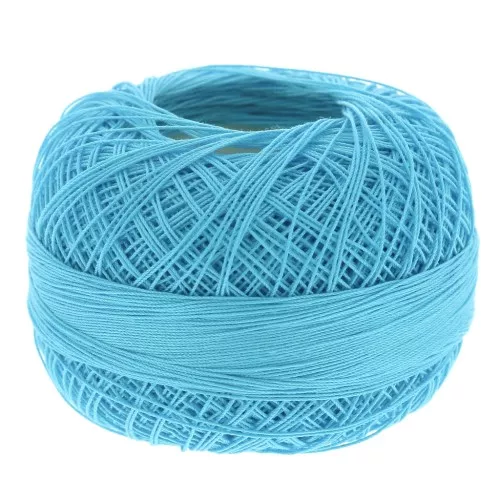 Fil de coton Lizbeth taille 80 Light Ocean Turquoise n°658 x168m
