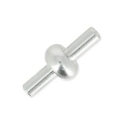 Embout pour cordon creux 5 mm rhodié x1|raw }}