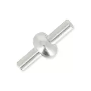 Embout pour cordon creux 5 mm rhodié x1