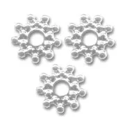 Intercalaires métal 12 mm argenté  x4