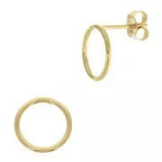 Boucles d'oreilles cercle évidé 10 mm en Gold filled (or laminé) x2