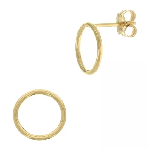 Boucles d'oreilles cercle évidé 10 mm en Gold filled (or laminé) x2