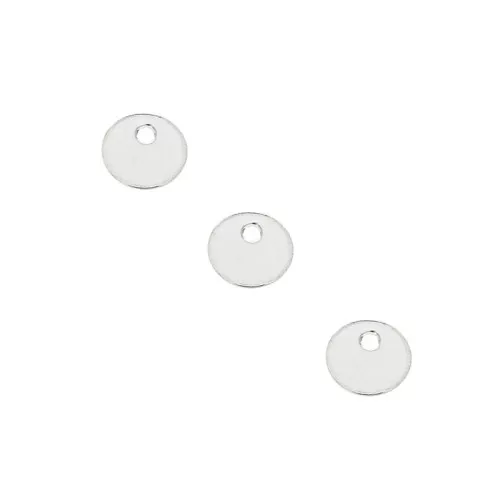 Sequins ronds 4 mm - Argent 925 x4