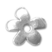Coupelles fleurs plates 13 mm Placage Argent fin vieilli x4|raw }}