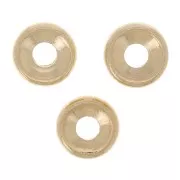 Perles rondelles 5 mm - Doré x4