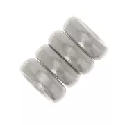 Perles rondelles 5 mm - Placage argent finx4