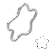 Intercalaires fleur 10 mm rhodié x6