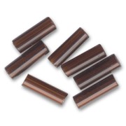 Perles rocailles Preciosa  tubes 6.5x2 mm Smoked Topaz x20g