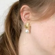 Baroque nacrée PureCrystal 5841 perle ronde irrégulière 12 mm White Pearl x1