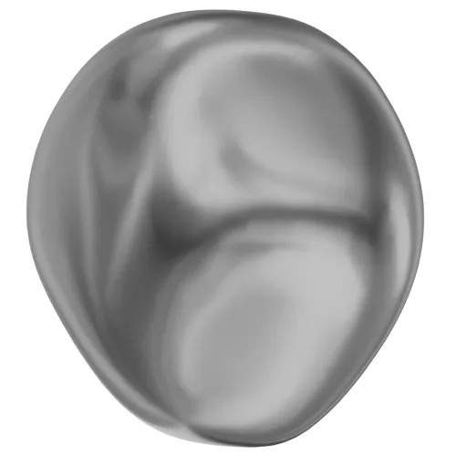 Baroque nacrée PureCrystal 5841 perle ronde irrégulière 12 mm Dark Grey Pearl x1