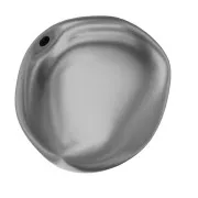 Baroque nacrée PureCrystal 5842 perle plate irrégulière 14 mm Dark Grey Pearl x1