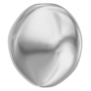 Baroque nacrée PureCrystal 5842 perle plate irrégulière 14 mm Light Grey Pearl x1|raw }}
