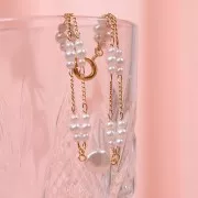 Baroque nacrée PureCrystal 5842 perle plate irrégulière 14 mm Light Grey Pearl x1