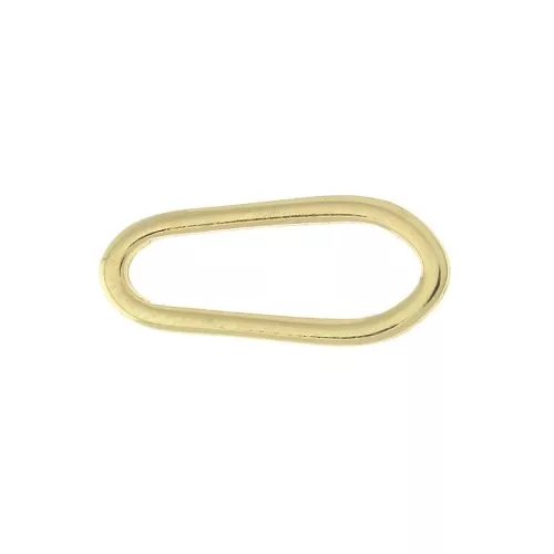 Intercalaire ovale asymétrique 17x7 mm - Doré à l'or fin x1