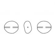 Baroque nacrée PureCrystal 5842 perle plate irrégulière 14 mm White Pearl x1