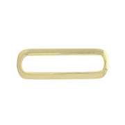 Intercalaire rectangle arrondi bombé 20x6.5 mm en zamac - Doré à l'or fin x1