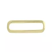 Intercalaire rectangle arrondi bombé 20x6.5 mm en zamac - Doré à l'or fin x1