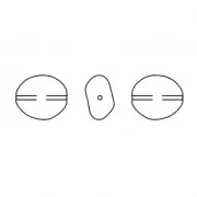 Baroque nacrée PureCrystal 5842 perle irrégulière 10 mm White Pearl x1