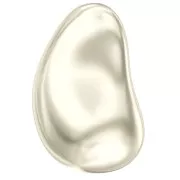 Baroque nacrée PureCrystal 5843 perle goutte irrégulière 16 mm Cream Pearl x1
