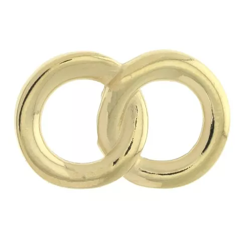 Intercalaire 2 anneaux entrelacés 23x15 mm en zamac - Doré à l'or fin x1