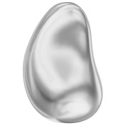 Baroque nacrée PureCrystal 5843 perle goutte irrégulière 16 mm Light Grey Pearl x1|raw }}