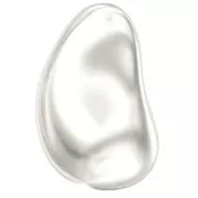 Baroque nacrée PureCrystal 5843 perle goutte irrégulière 16 mm White Pearl x1