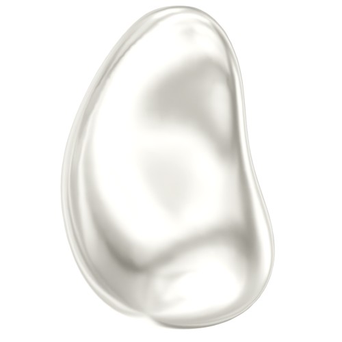 Baroque nacrée PureCrystal 5843 perle goutte irrégulière 16 mm White Pearl x1