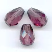Poires facettées 7x5 mm Amethyst x25