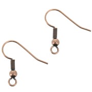 Crochets d'oreilles boules 18 mm cuivré vieilli x6|raw }}
