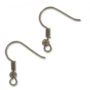 Crochets d'oreilles boules 18 mm bronze x6