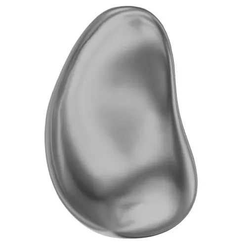 Baroque nacrée PureCrystal 5843 perle goutte irrégulière 12 mm Dark Grey Pearl x1